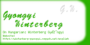 gyongyi winterberg business card